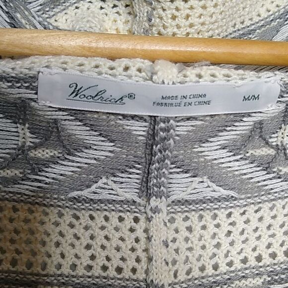 Woolrich Ponsford Long Knit Open Vest Nordic Woman's Medium - Picture 4 of 6